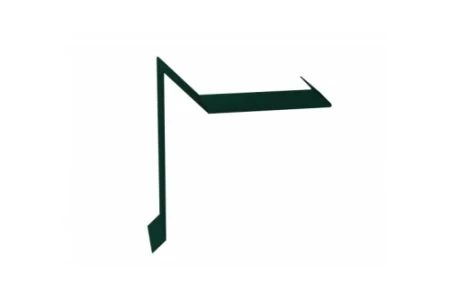 Планка ветровая для мягкой кровли двойная завальцовка Grand Line 60x30x90 0,4 Полиэстер цвет RAL 6005