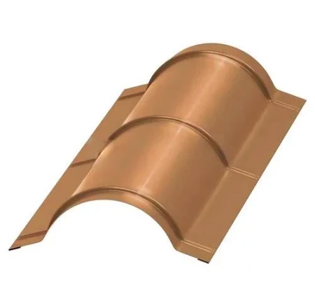 Планка конька круглого Металл Профиль R110x2000 0,50 PURMAN цвет Argillite Медный металлик