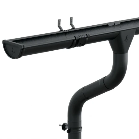 Комплект металлического водостока Аквасистем Комфорт d-125x90 мм 6 м/3 м Полиэстер 0,55 RAL 9005 в Санкт-Петербурге фото