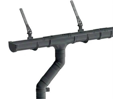 Комплект пластикового водостока d-120x85 мм Döcke Premium графит RAL 7024 в Санкт-Петербурге фото