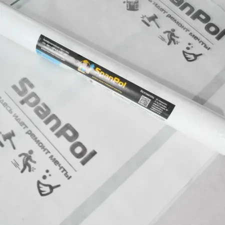 Укрывной материал для пола SpanPol Защитный укрывной материал  25 м в Санкт-Петербурге фото