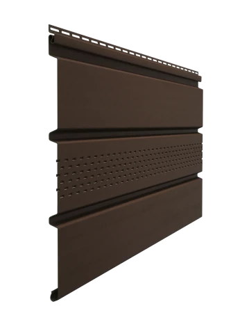 Виниловый софит Döcke T4 Standard с частичной перфорацией каштан