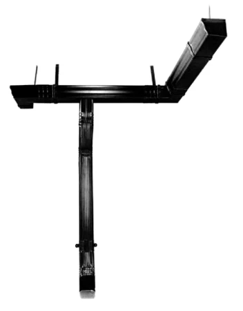 Труба прямоугольная с коленом 3 м ГрандЛайн Vortex Matt Полиэстер Matt 0,45 RAL 9005 (черный)