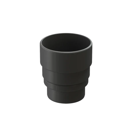 Переходник трубы (муфта) водостока ПВХ Döcke Lux графит RAL 7024