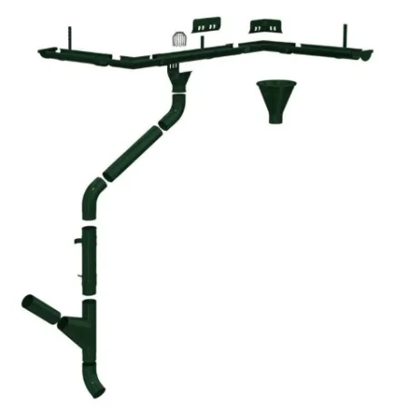 Колено трубы d-100 мм 60 гр Металл Профиль FORAMINA PUR Purman двухсторонний 0,6 RAL 6005