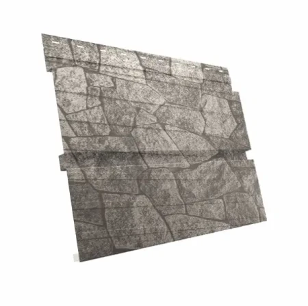 Металлический софит Grand Line Квадро Брус Print Elite 0,45 без перфорации Fine Stone