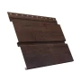 Металлический софит Grand Line Квадро Брус Print Premium 0,45 с полной перфорацией Antique Wood