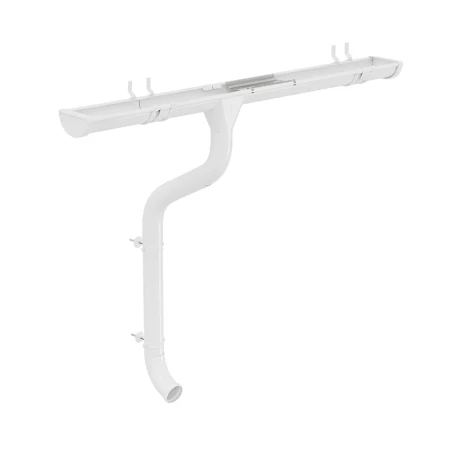 Комплект металлического водостока Аквасистем Комфорт d-150x100 мм 6 м/3 м PU Ral 9003 в Санкт-Петербурге фото