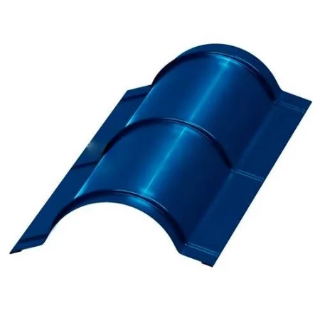 Планка конька круглого Металл Профиль R110x2000 0,50 PURMAN цвет Citrine Темно-синий