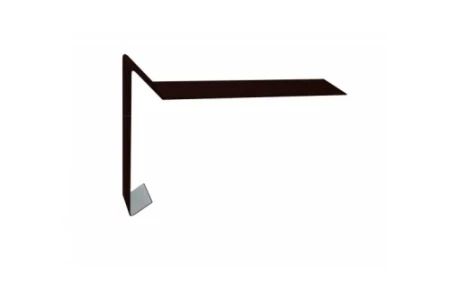 Планка ветровая для мягкой кровли Grand Line 100x20x70 0,45 Drap цвет RR 32