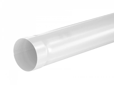 Труба круглая водосточная d-90 мм 1 м Aquasystem Premium Pural 0,6 RAL 9003