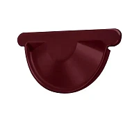 Заглушка желоба d-125 мм торцевая универсальная Grand Line PE Полиэстер двухсторонний 0,6 RAL 3005