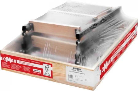 Чердачная люк-лестница Oman Складная комбинированная 4-х секционная Mini Polar в Санкт-Петербурге фото