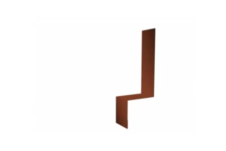 Планка примыкание боковое фальц Grand Line 0,5 Velur цвет RAL 8004