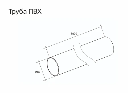 Труба водосточная ПВХ d-90 мм 3 м Grand Line в Санкт-Петербурге фото