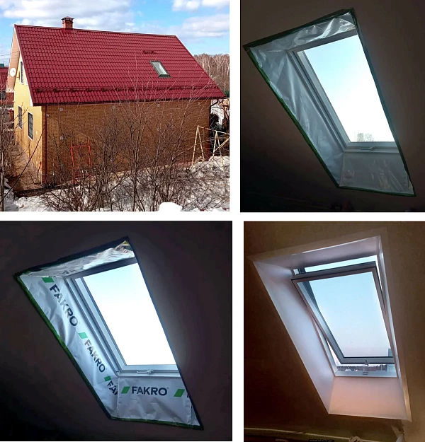 Установка мансардного окна - этапы работ и результат