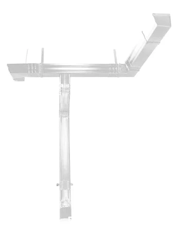 Труба прямоугольная с коленом 3 м Grand Line Vortex Полиэстер 0,45 RAL 9003