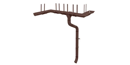 Заглушка желоба d-125 мм торцевая универсальная Grand Line Optima Полиэстер двухсторонний 0,6 RAL 8017