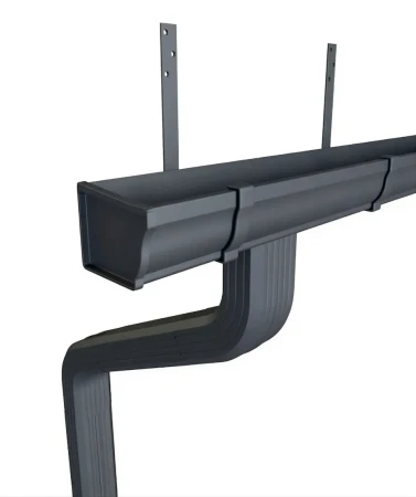 Комплект металлического водостока ГрандЛайн Vortex Matt 127x78 мм Полиэстер Matt RAL 7024 в Санкт-Петербурге фото