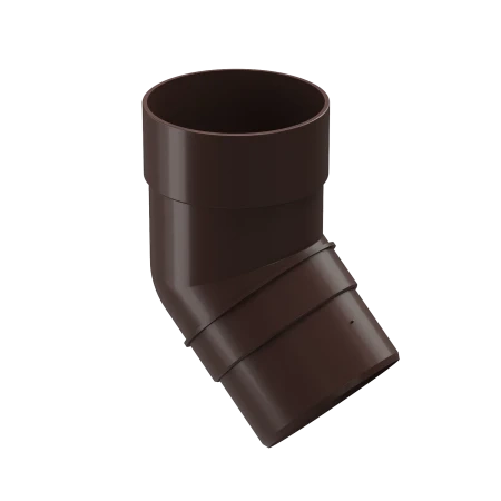Колено трубы d-85 мм 45 гр ПВХ Döcke Premium шоколад RAL 8019