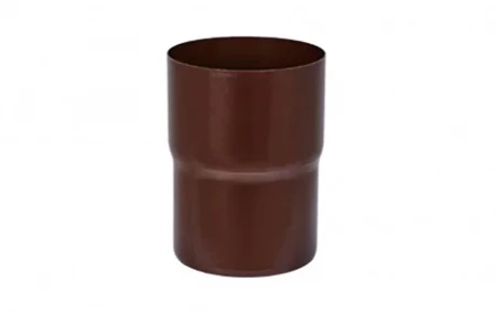 Соединитель трубы Aquasystem (d-150 мм) Pural Matt коричневый RAL 8017