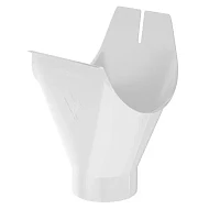 Воронка желоба выпускная d-125x90 мм Аквасистем Премиум PU 0,6 RAL 9003