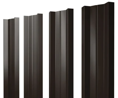 М-образный Velur 0,5 RAL 8022 прямой