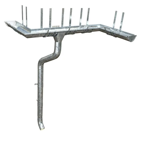 Комплект металлического водостока Grand Line GL ZN d-125x90 мм 6 м/3 м Оцинкованный в Санкт-Петербурге фото