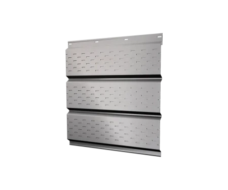 Металлический софит Grand Line Print Elite 0,45 с полной перфорацией Milky Wood