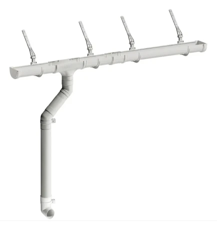 Комплект пластикового водостока d-120x85 мм Döcke Premium пломбир RAL 9003 в Санкт-Петербурге фото