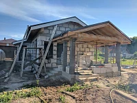 Фасад здания после установки сайдинга EcoBrus