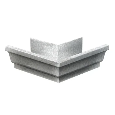 Угол желоба наружный 120x86 мм 90 гр Металл Профиль Бюджет 0,5 Оцинкованный