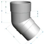 Колено трубы d-85 мм 45° ПВХ Döcke Premium в Санкт-Петербурге фото