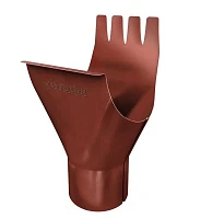 Воронка желоба d-125x90 мм Grand Line GL PU Полиуретан 0,6 RAL 8004