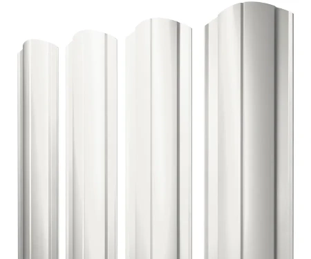 Полукруглый Slim Velur 0,5 RAL 9003 фигурный