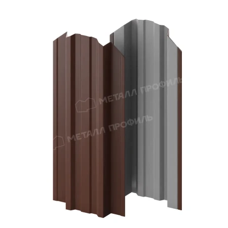 Прямоугольный Trapeze Puretan 0,5 RAL 8017 фигурный