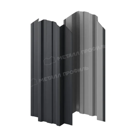 Прямоугольный Trapeze Полиэстер 0,45 RAL 7024 фигурный