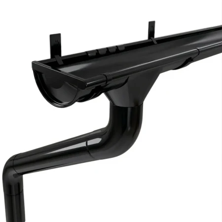 Комплект металлического водостока ГрандЛайн GL PU d-125x90 мм 6 м/3 м Полиуретан RAL 9005 в Санкт-Петербурге фото