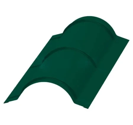 Планка конька круглого Металл Профиль R110x2000 0,5 Norman цвет RAL 6005