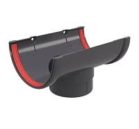 Воронка желоба ПВХ d-120x90 мм ГрандЛайн Классика графит RAL 7024