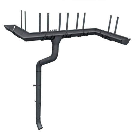 Комплект металлического водостока ГрандЛайн GL PE Matt d-125x90 мм Полиэстер Matt RAL 7024 в Санкт-Петербурге фото