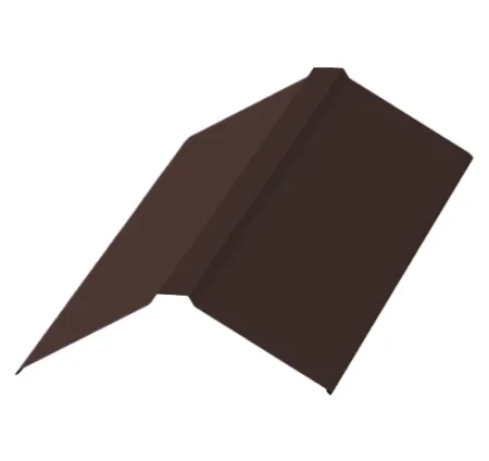 Планка конька плоского Металл Профиль 190x190x2000 0,50 PURETAN цвет RAL 8017