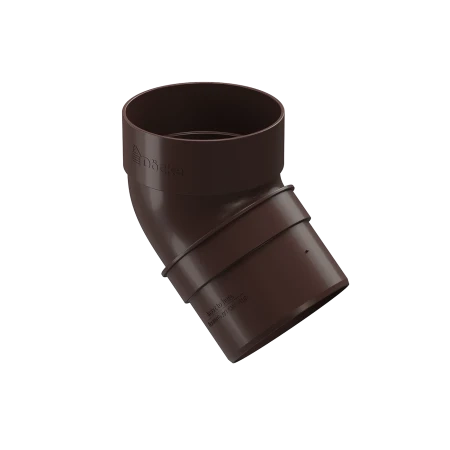 Колено трубы d-80 мм 45 гр ПВХ Döcke Standard темно-коричневое RAL 8019