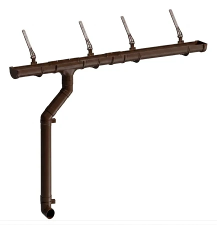 Комплект пластикового водостока d-120x85 мм Döcke Premium каштан RAL 8017 в Санкт-Петербурге фото