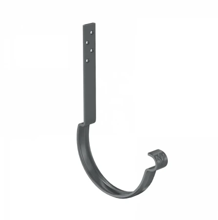 Крюк желоба d-125 мм усиленный длинный Aquasystem Premium Pural Matt 4,0 RAL 7024