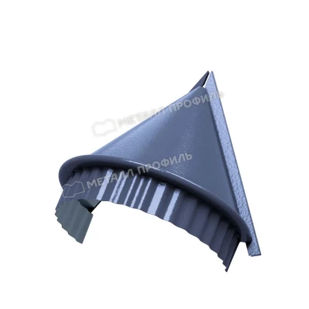 Заглушка конька круглого конусная Металл Профиль 0,50 PURMAN цвет Galmei Сиреневый металлик