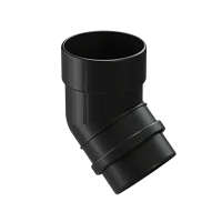 Колено трубы d-100 мм 45 гр ПВХ Döcke Lux карбон RR 33