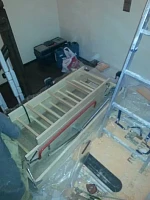 Люк-лестница Fakro LWK Komfort в открытом положении