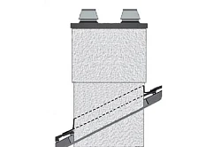 Готовые решения отделки над кровлей Schiedel Uni Комлект удлинения UraTOP  двухходовой с вентканалом 1 пм