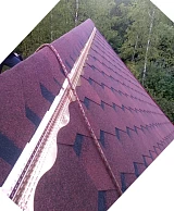 Начало монтажа гибкой черепицы Шинглас Самба